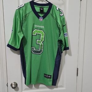 Nike Green and Navy NFL Jersey